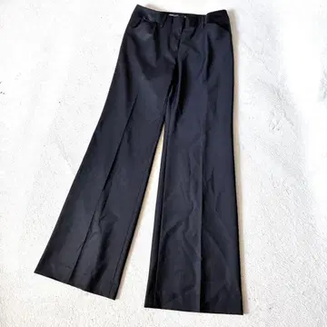 theory luxe 블랙 와이드 팬츠 M 슬랙스 센터 프레스