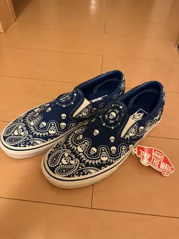 VANS 반다나 패턴 슬립온 파랑 26.0