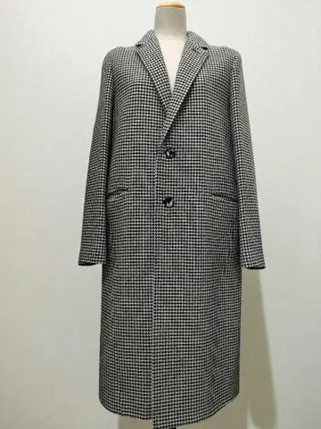 조셉 하운드투스 패턴 모노톤 체스터 코트