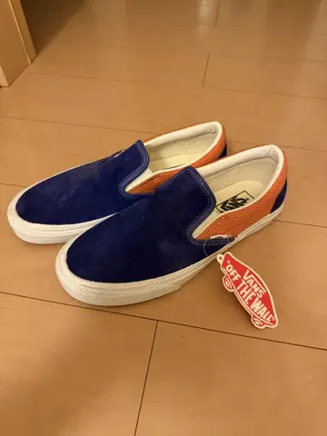VANS 스웨이드 슬립온 파랑과 오렌지