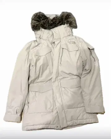 THE NORTH FACE 라이트 그레이 퍼 다운 자켓 L