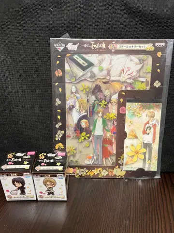 나츠메 우인장 문구 세트와 피규어