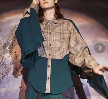 PAMEO POSE Rothbart Shirts 체크 쉬폰 셔츠