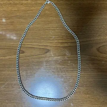 실버 트위스트 체인 목걸이 약 45cm