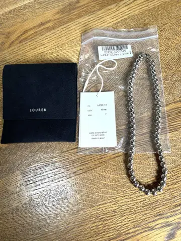 [ 미사용 새상품 ] louren ( 로렌 ) 볼 체인 목걸이
