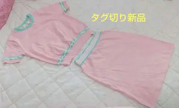 택 제거 새상품 rady 핑크 민트 그린 스트라이프 셋업