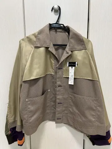 elephant tribal fabrics 나일론 절개 블루종