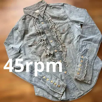45rpm 45R 인디고 이스턴 긴팔 셔츠 블라우스
