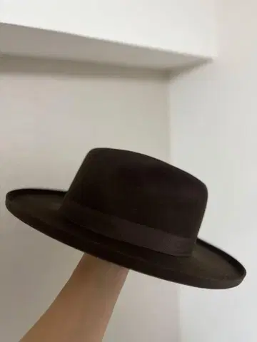 다크 브라운 울 펠트 햇