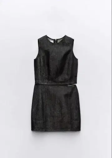 ZARA TRF 컷 아웃 디테일 데님 원피스 XS