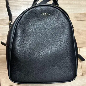 FURLA 블랙 가죽 백팩