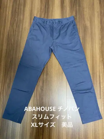 ABAHOUSE 네이비 치노 팬츠 슬림 핏 XL 사이즈 새상품급