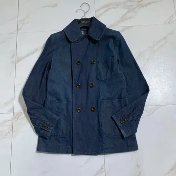 레어 45rpm 더블 쁘띠 커버올 인디고 데님 더블 자켓