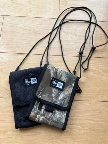 NEW ERA 미니 숄더백 사코슈 파우치 2개 카모플라쥬 블랙