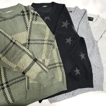 가을/겨울 남성용 니트 스웨터 6개 세트