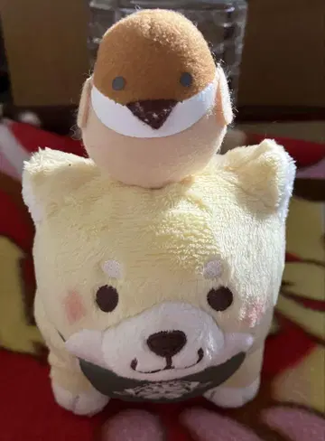 충견 모치시바 우에마치 당고 개와 작은 새 봉제 인형