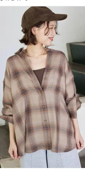 비에라 체크 루즈 셔츠