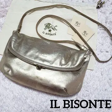 IL BISONTE 일비종떼 가마구치 숄더백 골드 레어