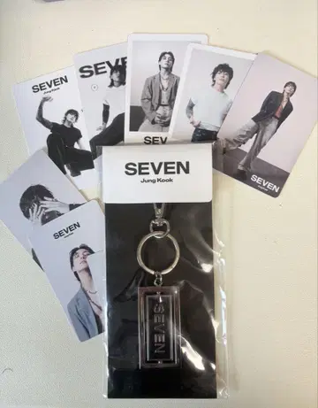 SEVEN KEYRING JUNG KOOK + 포토카드 세트
