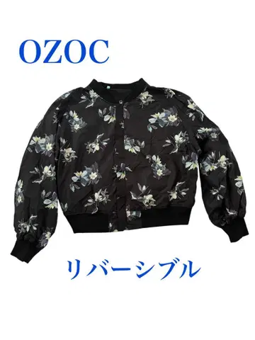 OZOC 꽃무늬, 블랙 리버서블 블루종 M