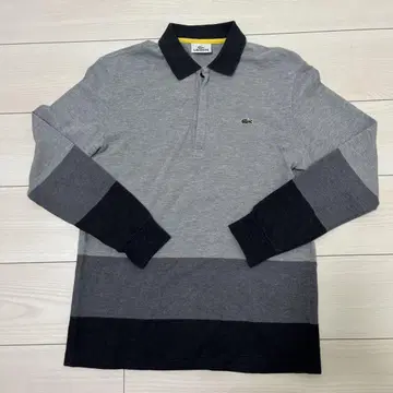 LACOSTE 긴팔 피케 셔츠 사이즈 3 그레이