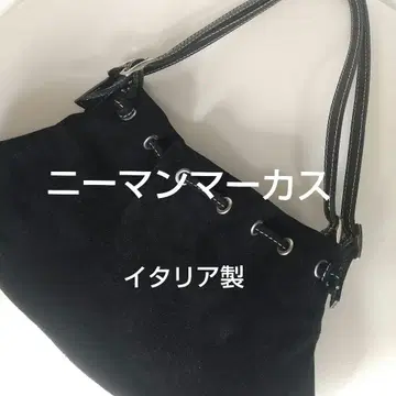 니먼 마커스 스웨이드 핸드백 블랙