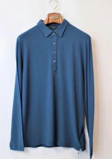 자노네 아이스 피케 셔츠 52 블루 긴팔 코튼