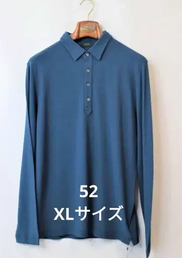 자노네 아이스 피케 셔츠 52 블루 긴팔 코튼