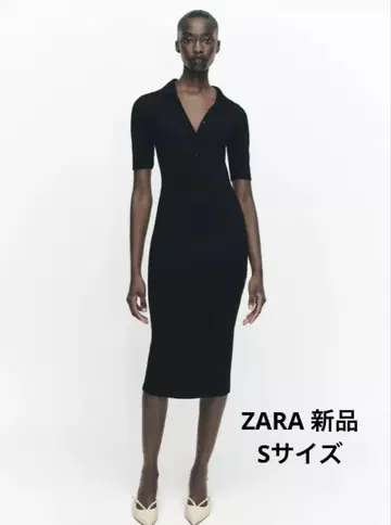 ZARA 인터락 폴로넥 원피스 새상품