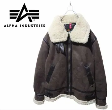 ALPHA INDUSTRIES 브라운 자켓 보아 카라 부착
