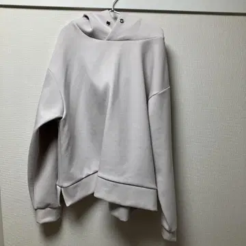 라이트 그레이 후드 부착 후드티