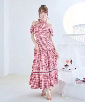 rosemuse 로제뮤즈 gingham SET UP 원피스 red