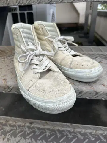 Vans Sk8-Hi 화이트 스니커즈 27cm