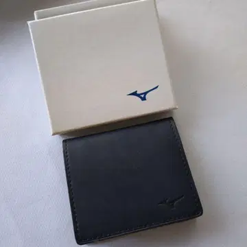 미즈노 그랩 가죽 동전 지갑 코인 케이스 블랙 미사용