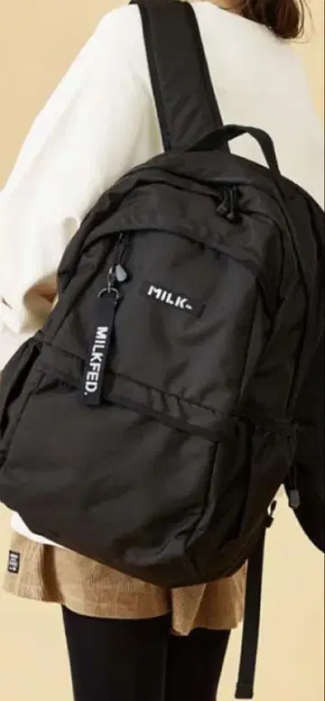 MILKFED 블랙 백팩 백팩