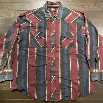 Wrangler 스트라이프 웨스턴 셔츠 2XL