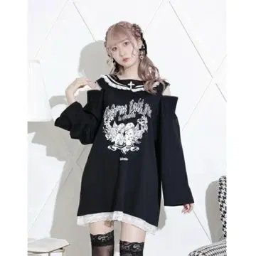 noemie 엔젤 세일러 어깨 지퍼 쭈리 튜닉 노에미 블랙