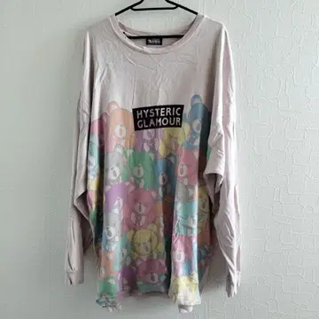 선착순! HYSTERIC GLAMOUR 컬러풀 베어 긴팔 T셔츠