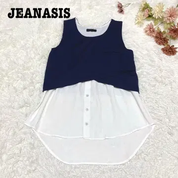 s.1183 [지나시스] 슬리브리스 도킹 셔츠 블라우스 풀오버