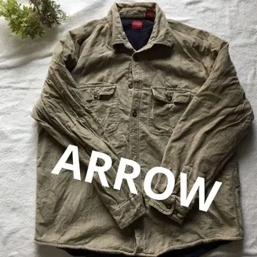 ARROW 베이지 긴팔 자켓 안감 플란넬 셔츠 L 코듀로이