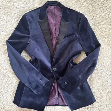TOPMAN 탑 테일러드 자켓 벨로아 턱시도 블루 M
