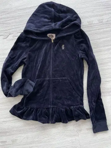 Juicy Couture 네이비 프릴 후드티 XL