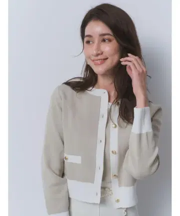 JUSGLITTY 저스길리티 자수 배색 앙상블