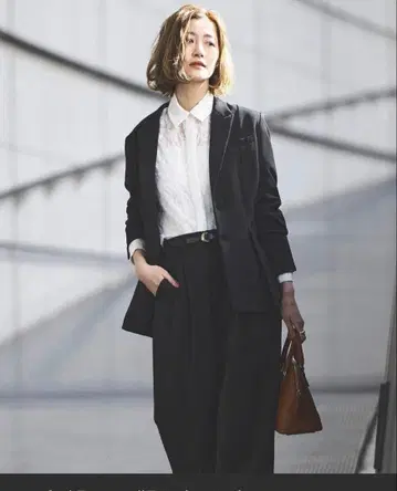 RUIRUE 블랙 비즈니스 정장 수트 셋업 상하의