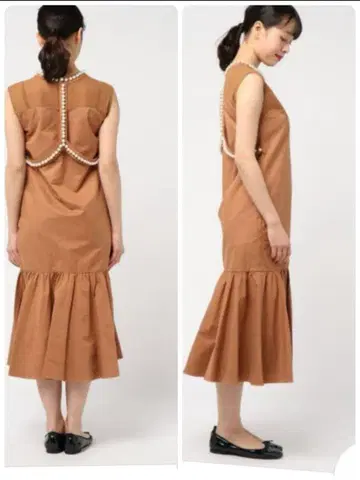 Ameri VINTAGE BIJOU MERMAID DRESS 브라운 S