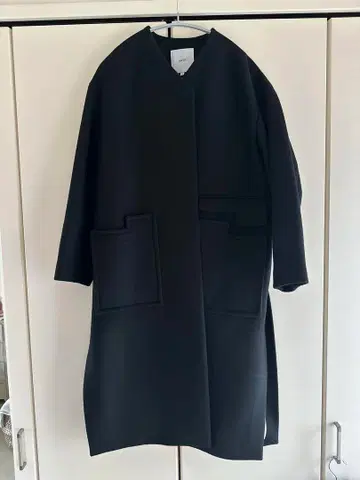 UN3D. 블랙 롱 코트 사이즈 36