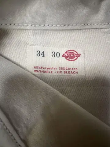 꼬마 택 알루미늄 지퍼 디키즈 874 워크 팬츠 34/30 USA 제조