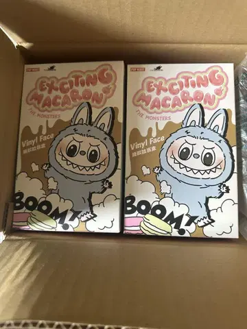 POPMART LABUBU 마카롱 봉제 인형 2개 세트 랜덤