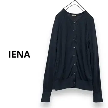 IENA 린넨 크루넥 가디건 린넨 가디건 네이비