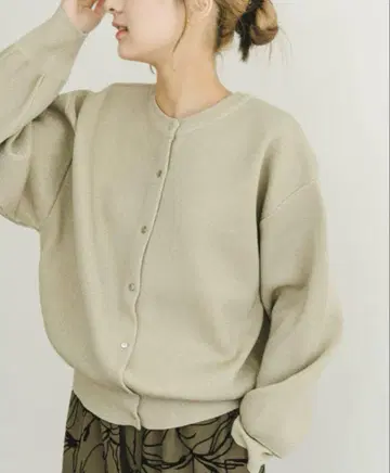 ITEMS URBANRESEARCH 도트 버튼 라메 니트 가디건